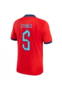 Engeland John Stones #5 Voetbaltruitje Uit tenue WK 2022 Korte Mouw